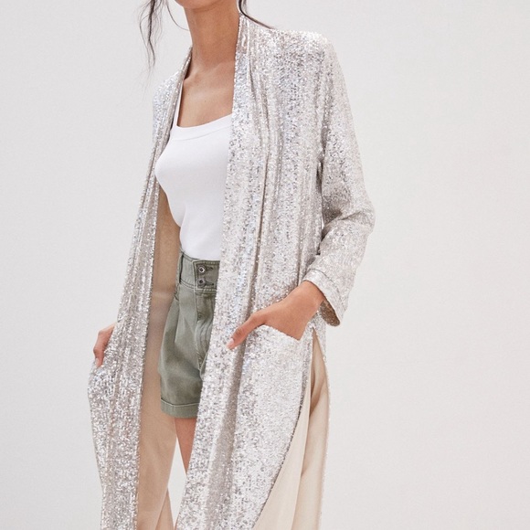 Sold ‼️Anthropologie Sequin Duster Jacket NWT - Picture 8 of 8